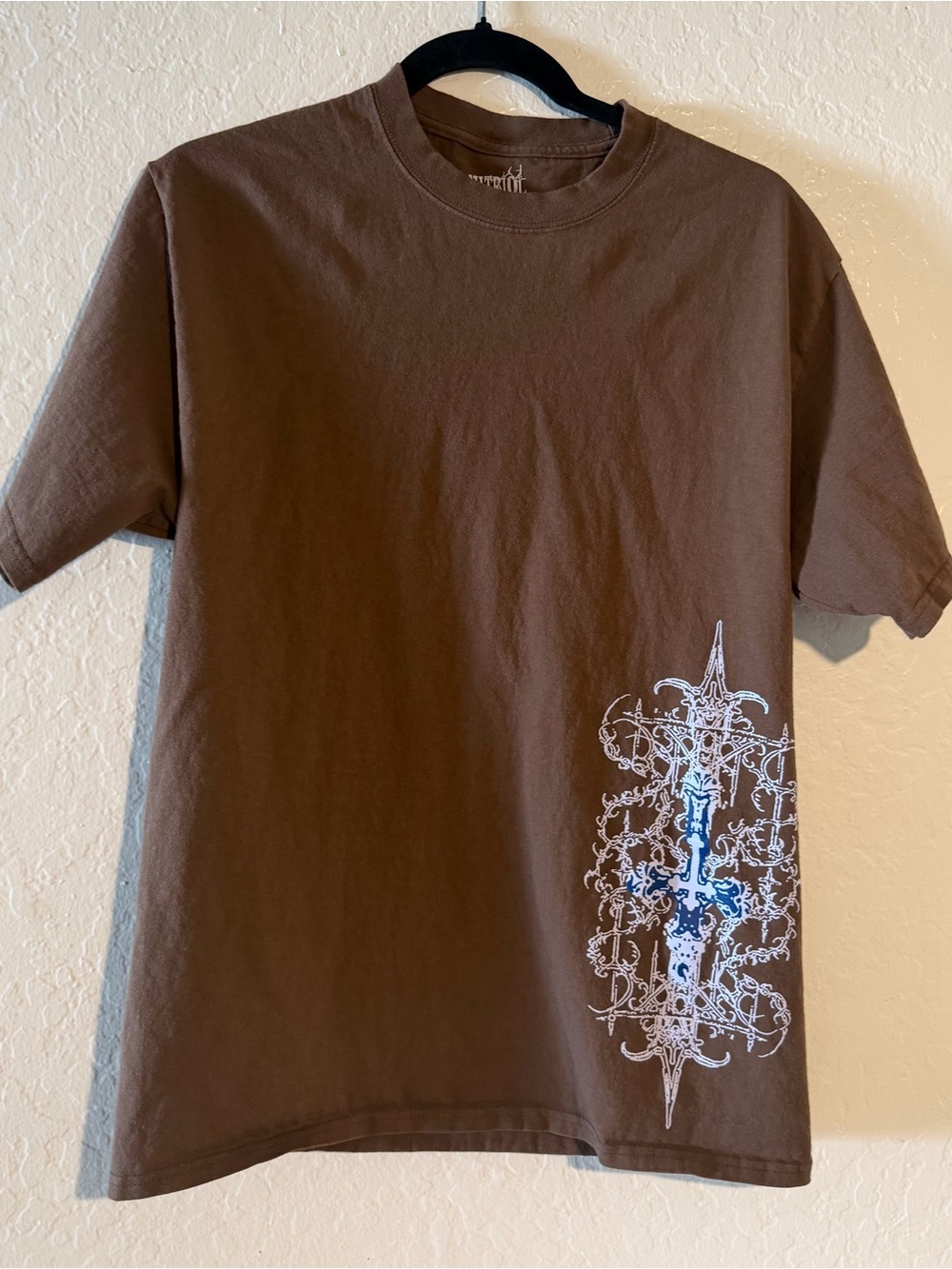 Vitriol Men's Apocalyptic Divine Graphic Brown T-Shirt M, 100% Cotton
